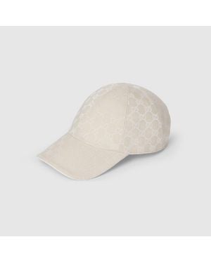 Gucci Gg Cotton Canvas Baseball Hat - White