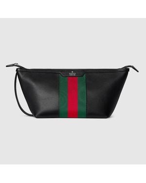 Gucci Neceser Pequeño Mega Web Trademark - Negro