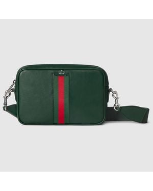 Gucci Web Trademark Small Crossbody Bag - Green