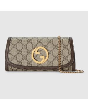 Gucci Portafoglio Blondie Con Catena - Multicolore