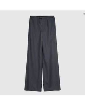 Gucci Pantalón De Lana De Raya Diplomática, Talla - Gris