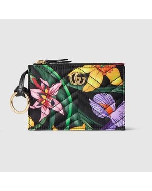 Gucci Portallaves Gg Marmont Con Cremallera - Verde