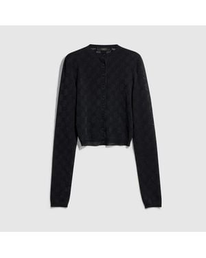 Gucci Fine Crêpe Viscose Cardigan, Ready-To-Wear - Black