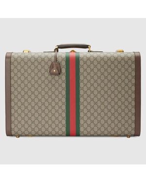 Gucci Savoy Large Suitcase, Gg Canvas - Metallic