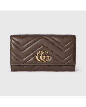 Gucci Lange Brieftasche Gg Marmont - Braun