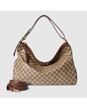 Gucci Borsa A Spalla Starlet Misura Grande - Marrone