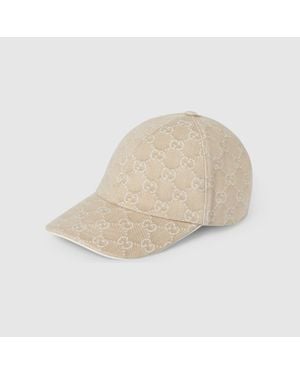 Gucci Baseballkappe Aus Gg Denim Mit Horsebit, Größe - Natur