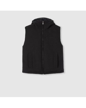Gucci Chaleco Reversible De Rizo De Lana, Talla - Negro