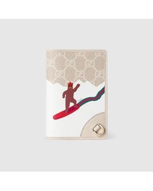 Gucci Gg Reisepasshülle Mit Print - Weiß