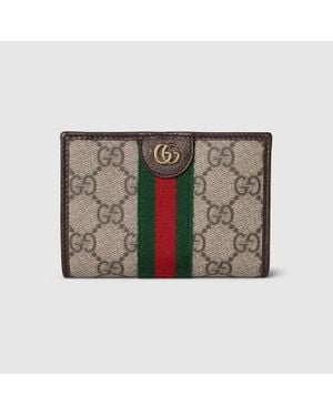 Gucci Ophidia Small Wallet, Gg Canvas - Natural