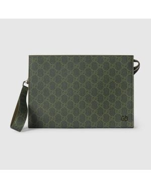 Gucci Pouch Con Monogramma Gg Misura Piccola - Verde