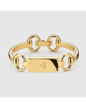 Gucci Horsebit Motif Bangle Bracelet - Metallic