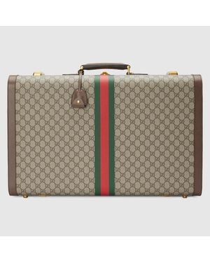 Gucci Savoy Large Suitcase, Gg Canvas - Metallic