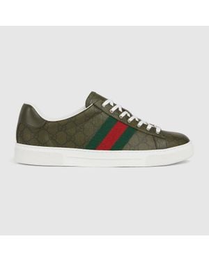 Gucci Ace Herrensneaker Mit Web, Größe - Grün