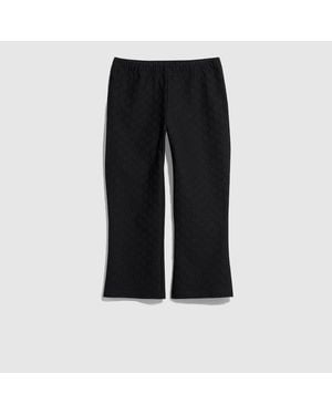 Gucci Gg Jersey Jacquard Trousers - Black