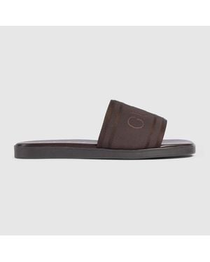Gucci Sandalo Slider Uomo, Taglia - Marrone