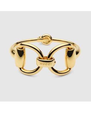 Gucci Horsebit Bangle Bracelet, Size S, -Toned Metal - Metallic