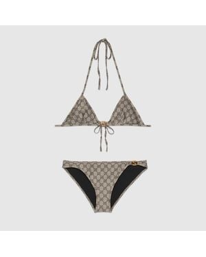 Gucci Bikini Aus Gg Stretch-Jersey, Größe - Mettallic