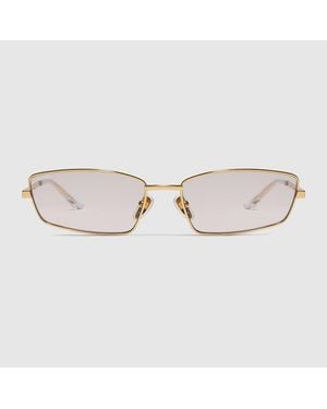 Gucci Rectangular Frame Sunglasses - Brown