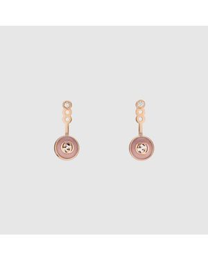 Gucci Boucles D'Oreilles 18 Carats Interlocking - Pink
