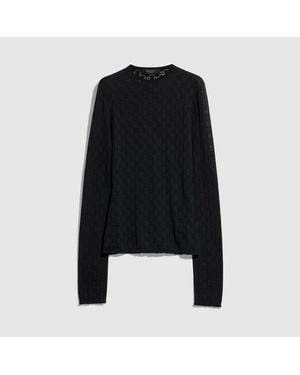Gucci Gg Cotton Devoré T-Shirt, Size Xl, Ready-To-Wear - Black