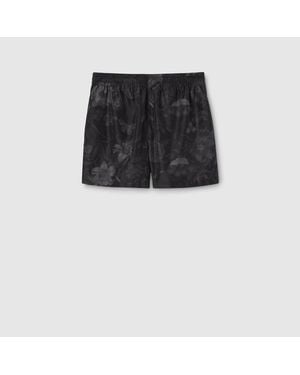 Gucci Printed Nylon Swim Shorts - Black