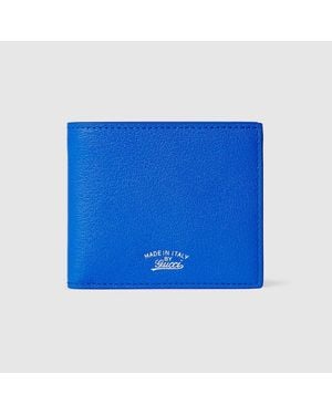 Gucci Lira Bi-Fold Wallet, Leather - Blue