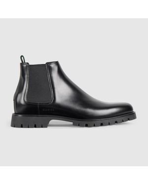Gucci Bottines Pour Homme Avec Insert Élastique, Taille - Schwarz