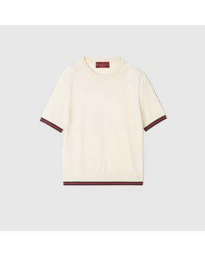 Gucci Extra Fine Cashmere Silk Top - Natural