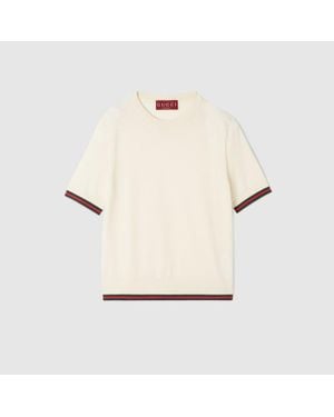 Gucci Extra Fine Cashmere Silk Top - Natural