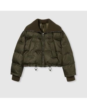 Gucci Fine Gabardine Nylon Puffer Jacket - Green