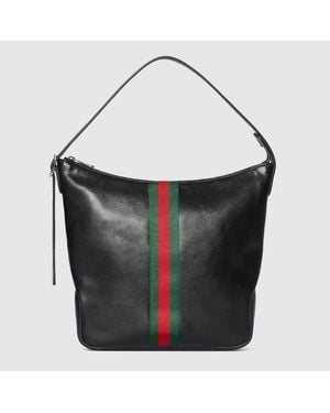 Gucci Lunetta Medium Crossbody Bag, Leather - Black