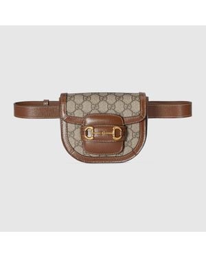 Gucci Riñonera Horsebit 1955 Redondeada - Marrón