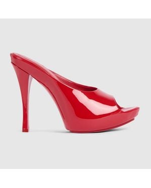 Gucci Stiletto Platform Slide, Uk - Red