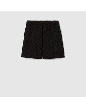 Gucci Printed Jersey Basketball Shorts, Ready-To-Wear - Black