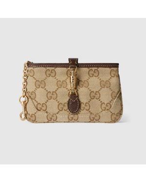 Gucci Jackie Schlüsseltäschchen Mit Reißverschluss - Natur