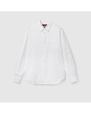 Gucci Gg Oxford Cotton Shirt - White