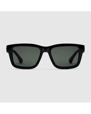 Gucci Rectangular Frame Sunglasses - Black