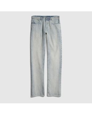 Gucci Slim Fit Marbled-Wash Cotton Denim Trousers - Grey