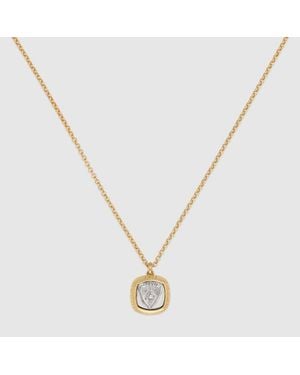 Gucci Collana Con Pendente Stemma - Metallizzato