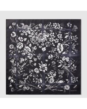 Gucci Einstecktuch Aus Baumwoll-Seiden-Jacquard - Schwarz