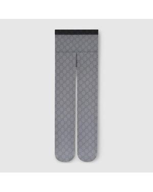 Gucci Collants En Nylon Stretch Avec Imprimé, Taille - Gris