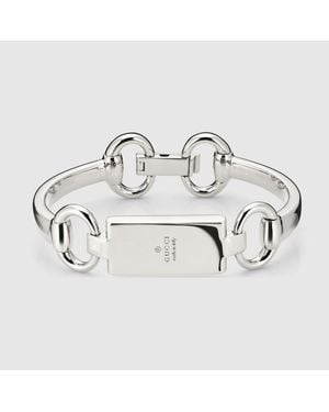 Gucci Horsebit Motif Bangle Bracelet - Metallic