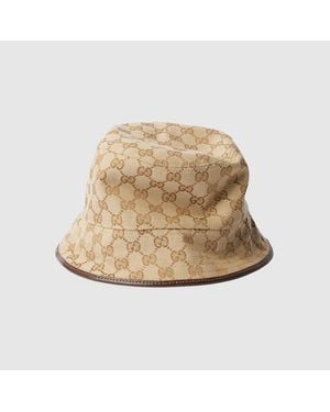 Gucci Gorro Tipo Pescador De Lona De Algodón Gg, Talla - Neutro