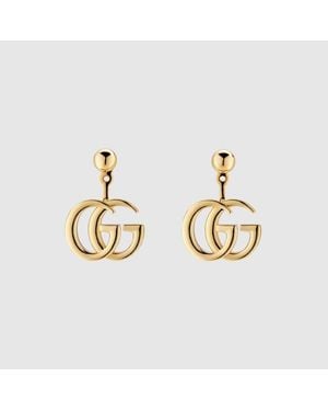 Gucci Orecchini Pendenti Gg Marmont - Metallizzato