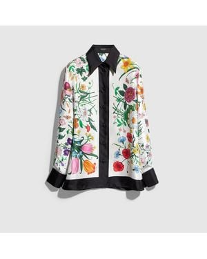 Gucci Printed Silk Shirt - Green