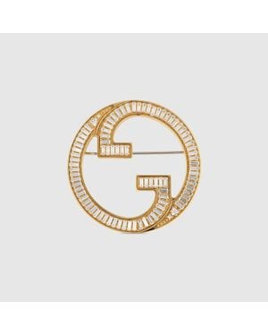 Gucci Blondie Crystal Brooch - Metallic