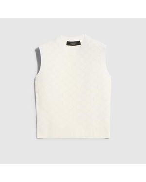 Gucci Gg Fine Viscose Jacquard Top - White