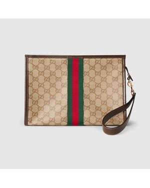 Gucci Pochette Avec Bande Web - Natur