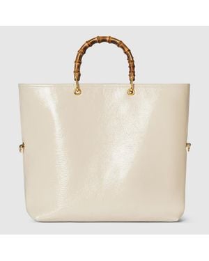 Gucci Bolso Tote Reversible Con Bambú Grande - Neutro